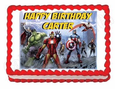 Avengers Cartoon Comic Edible Cake Image Cake Topper - Cakes For Cures