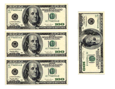 100 Dollar Bill Replicas Edible Cake Image Cake Wrap Decorations - Cakes For Cures