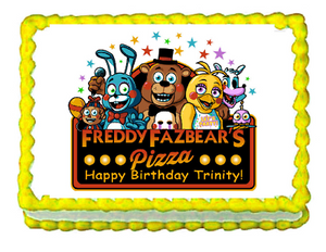FNaF Five nights at Freddy's Edible Cake Image Cake Topper - Cakes For Cures