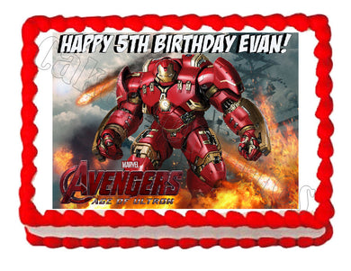 Avengers Hulkbuster Edible Cake Image Cake Topper - Cakes For Cures