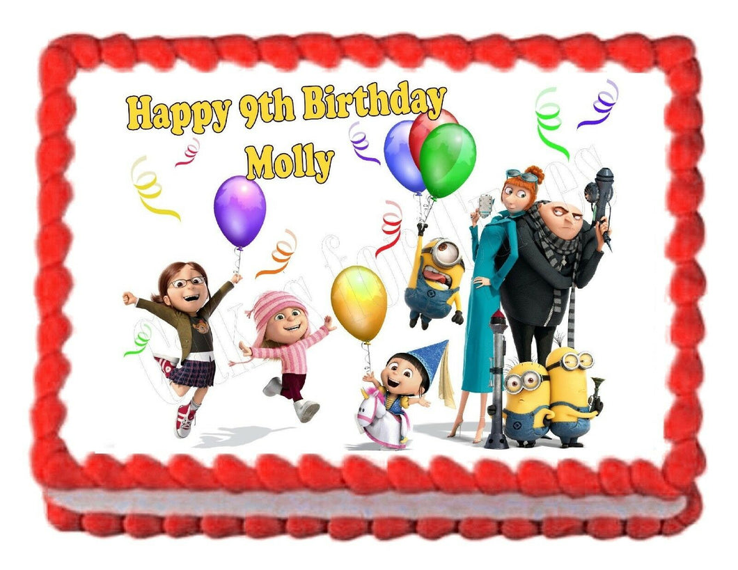 Despicable Me Edible Cake Image Cake Topper - Cakes For Cures