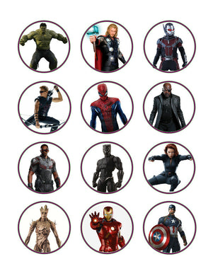 Avengers Edible Cupcake Toppers - Cakes For Cures