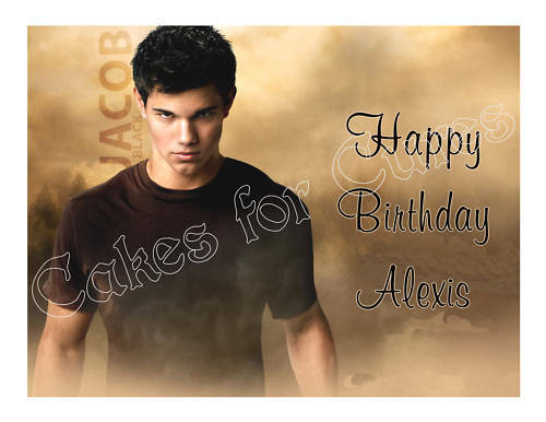 Twilight Jacob Black edible cake image party cake topper decoration - Cakes For Cures