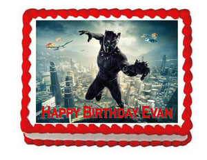 Black Panther Avengers Edible Cake Image Cake Topper - Cakes For Cures
