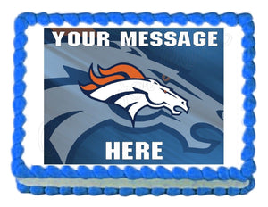 Denver Broncos Football Edible Cake Image Cake Topper - Cakes For Cures