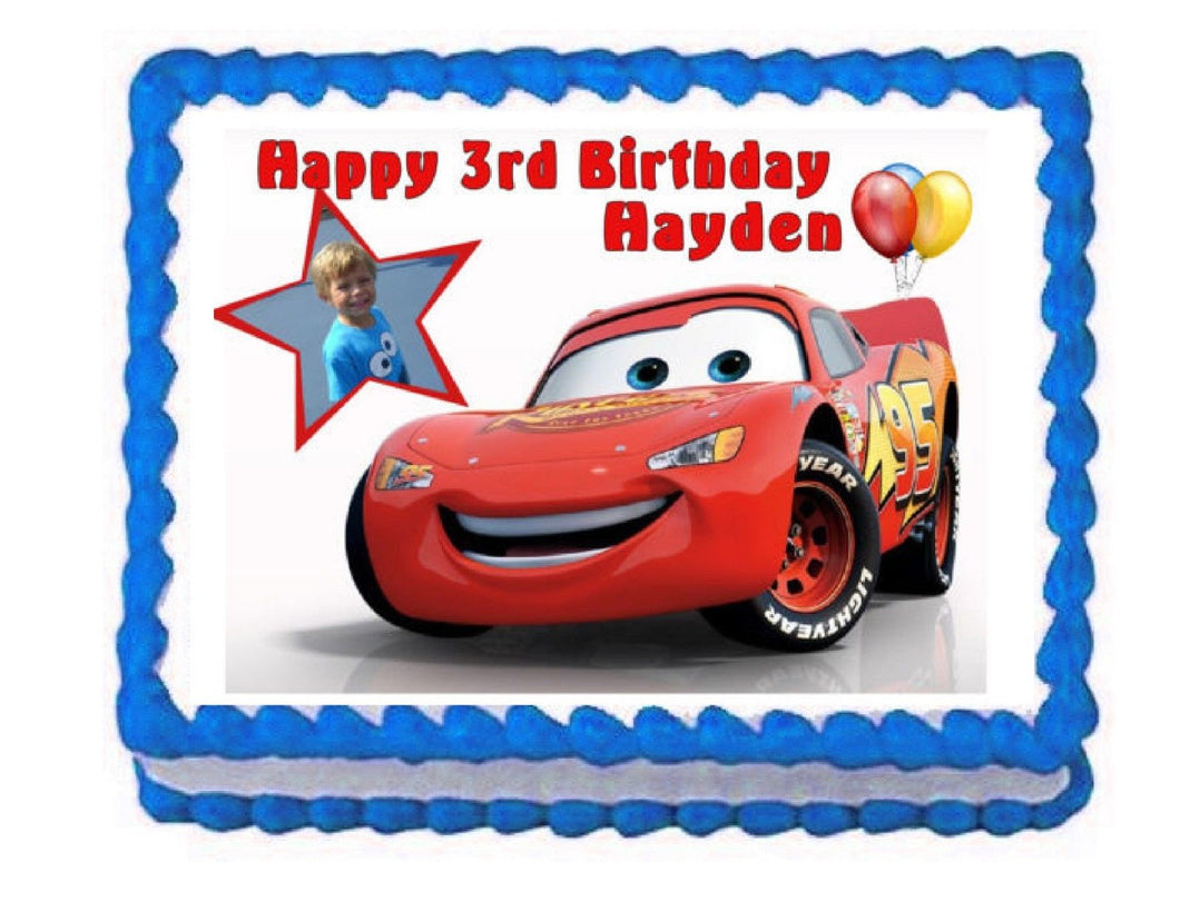 Cars Lightning McQueen Edible Cake Image Cake Topper - Cakes For Cures
