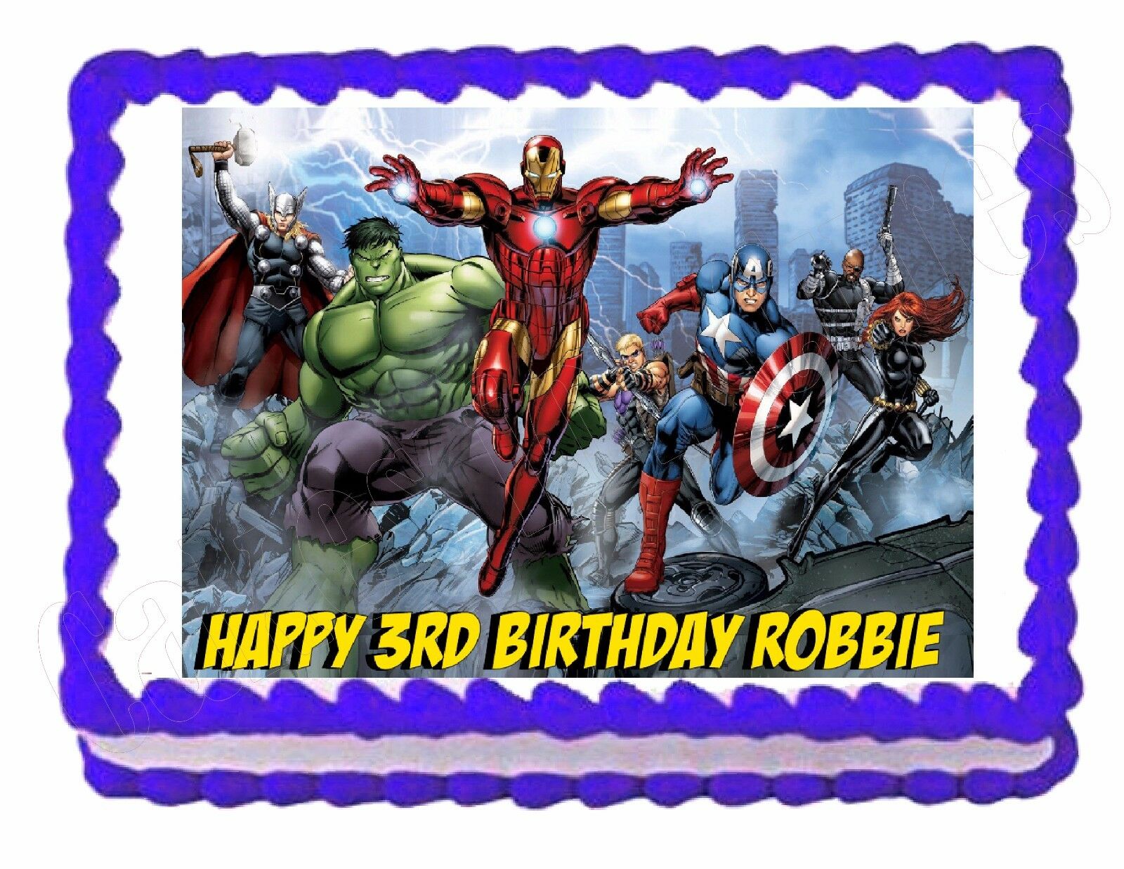 Avengers Birthday Cake Topper, 10inch, 250GSM, 1pc – Itsy Bitsy