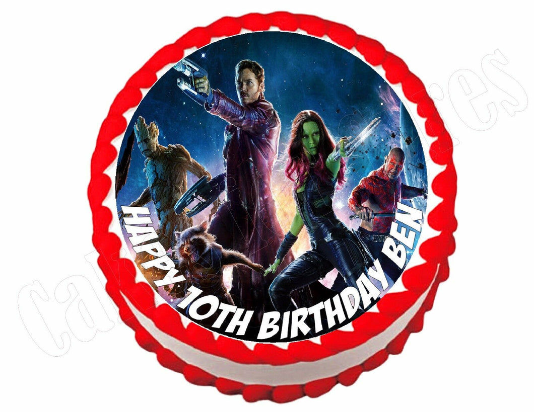 Guardians of the Galaxy Avengers Round Edible Cake Image Cake Topper - Cakes For Cures