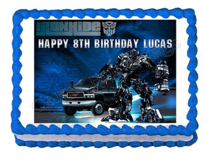 TRANSFORMERS IRONHIDE party decoration edible cake image frosting sheet topper - Cakes For Cures