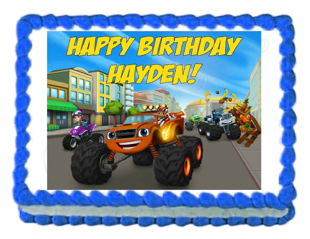 Blaze and the Monster Machines Edible Cake Image Cake Topper - Cakes For Cures