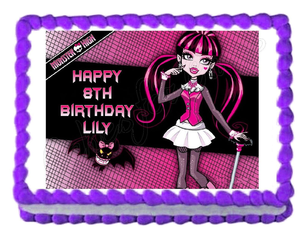 Monster High Draculaura Edible Cake Image Cake Topper - Cakes For Cures