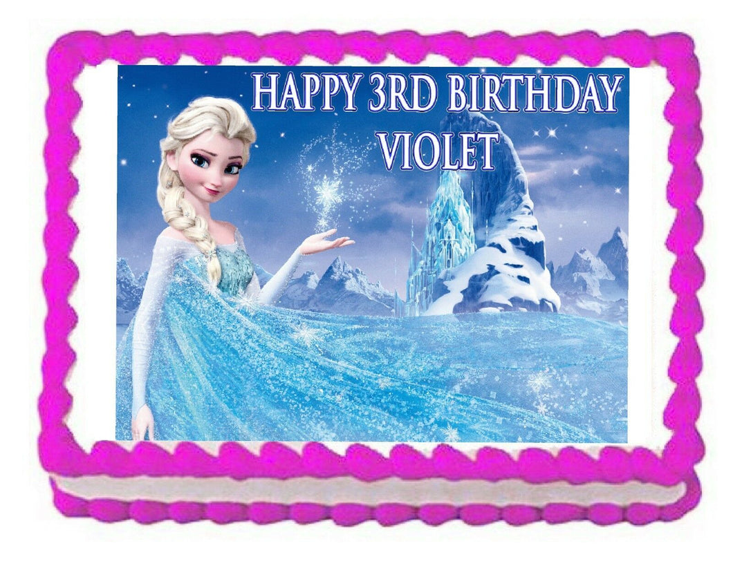 Frozen Elsa Edible Cake Image Cake Topper – Cakes For Cures