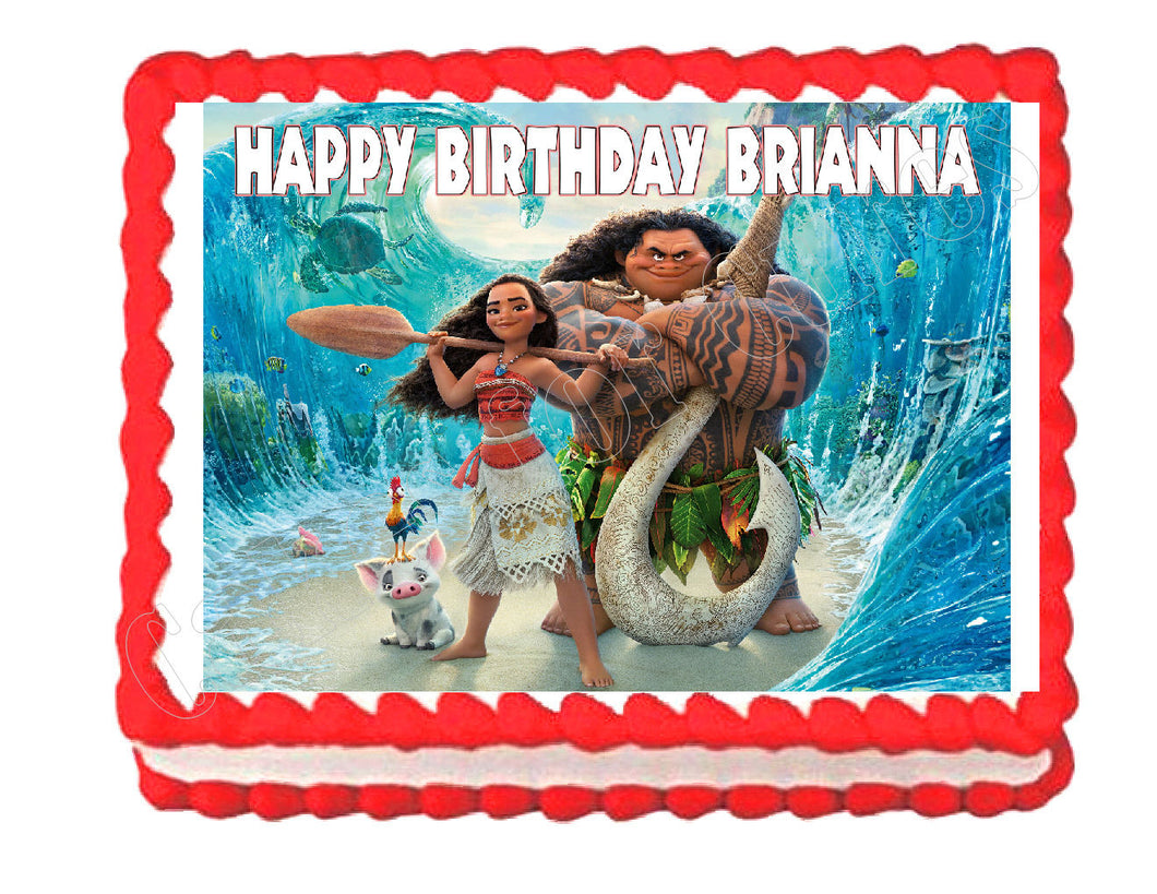 Princess Moana Party Edible Cake Image Cake Topper - Cakes For Cures