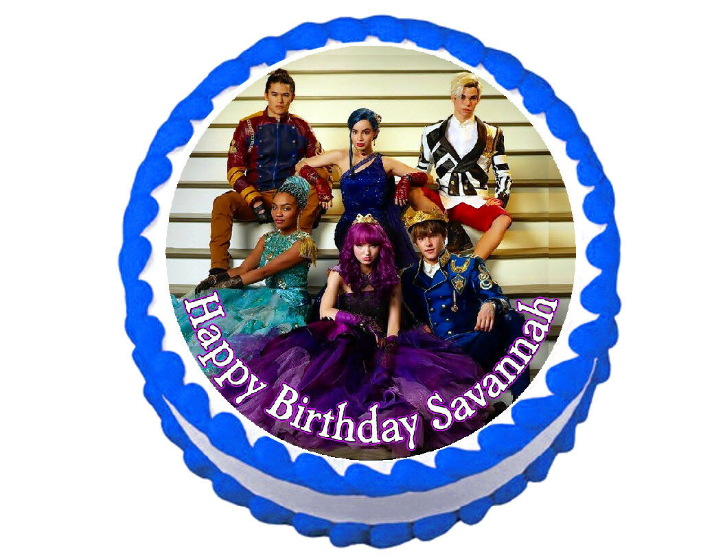 Disney Descendants Round Edible Cake Image Cake Topper - Cakes For Cures