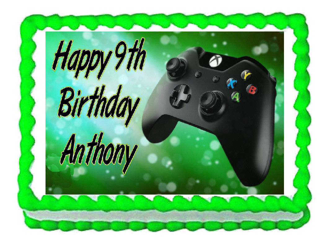 Xbox Gaming remote controller party edible cake topper frosting sheet - Cakes For Cures