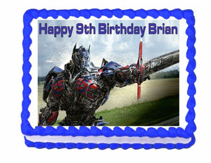 Transformers Optimus Prime edible party cake topper cake image sheet decoration - Cakes For Cures