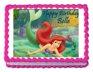Little Mermaid Princess Ariel Edible Cake Image Cake Topper - Cakes For Cures