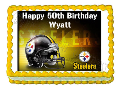 Pittsburgh Steelers Football Edible Cake Image Cake Topper - Cakes For Cures