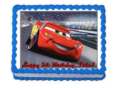Lightning McQueen Cars Edible Cake Image Cake Topper - Cakes For Cures