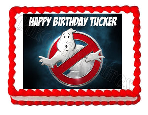 Ghostbusters logo Edible Cake Image Cake Topper - Cakes For Cures