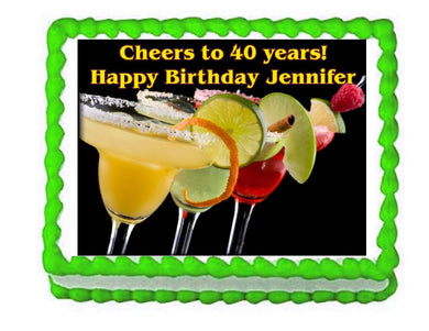 Margarita Party Edible Cake Image Cake Topper - Cakes For Cures