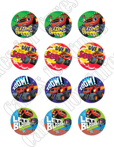 Blaze and the Monster Machines Edible Cupcake Toppers - Cakes For Cures
