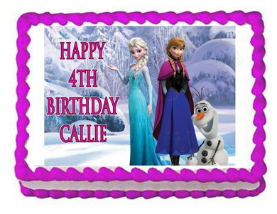 Frozen Elsa, Anna and Olaf Edible Cake Image Cake Topper - Cakes For Cures