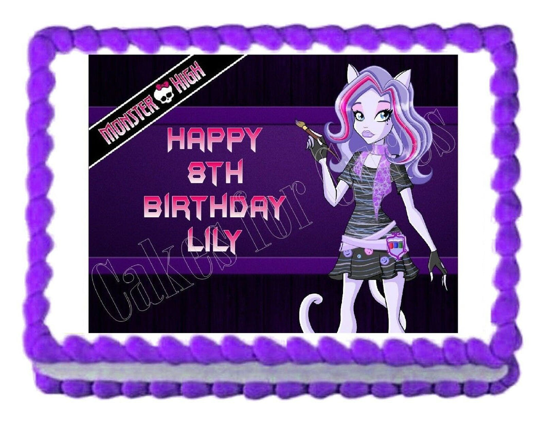 Monster High Catrine Demew Edible Cake Image Cake Topper - Cakes For Cures