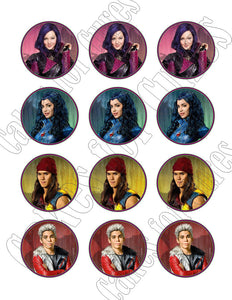 Disney Descendants Edible Cupcake Images - Cupcake Toppers - Cakes For Cures