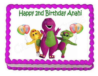 Barney Edible Cake Image Cake Topper - Cakes For Cures