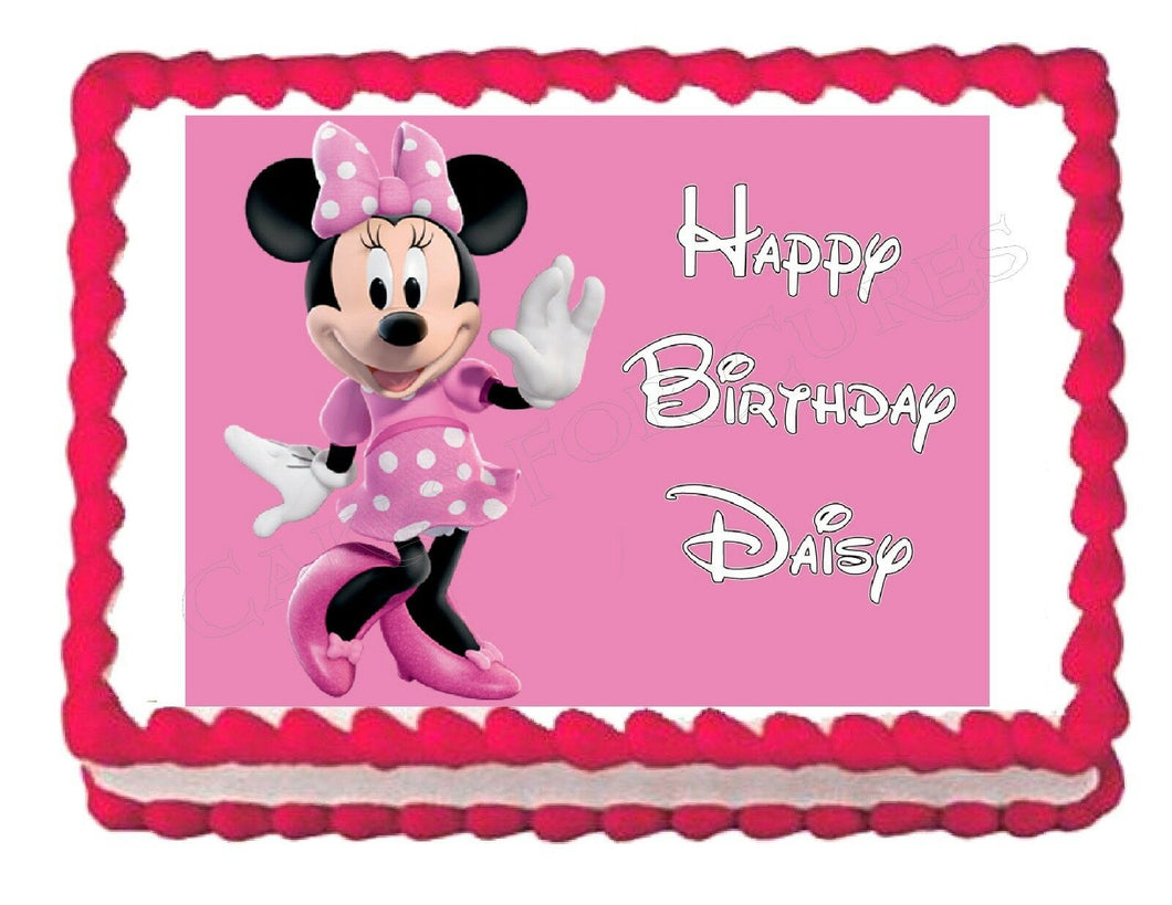 Minnie Mouse Edible Cake Image Cake Topper - Cakes For Cures