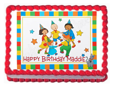 CAILLOU party edible cake topper image decoration frosting sheet- personalized - Cakes For Cures