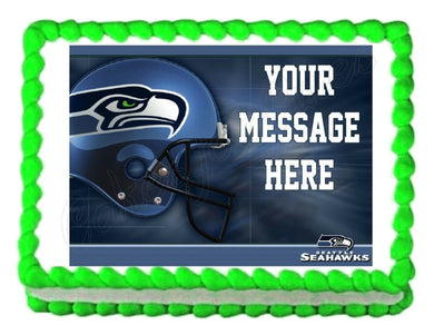 Seattle Seahawks Football Edible Cake Image Cake Topper - Cakes For Cures