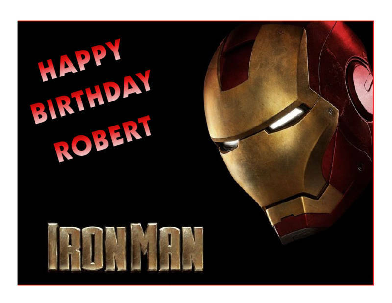 Ironman Avengers Edible Cake Image Cake topper - Cakes For Cures