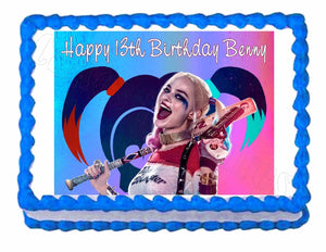 Suicide Squad Harley Quinn Edible Cake Image Cake Topper - Cakes For Cures
