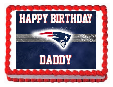New England Patriots Football Edible Cake Image Cake Topper - Cakes For Cures