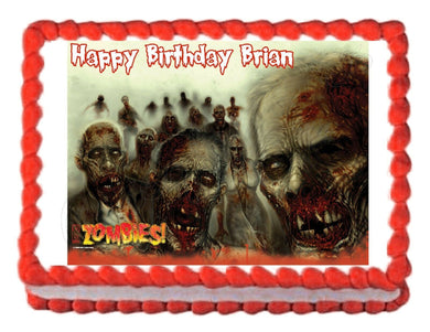 Zombies edible party edible cake image decoration cake topper - Cakes For Cures
