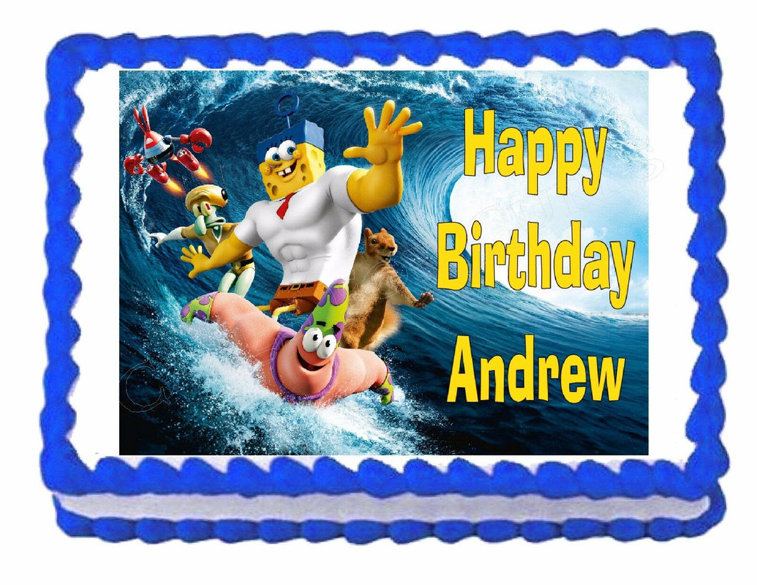 Spongebob Movie Edible Cake Image Cake Topper - Cakes For Cures