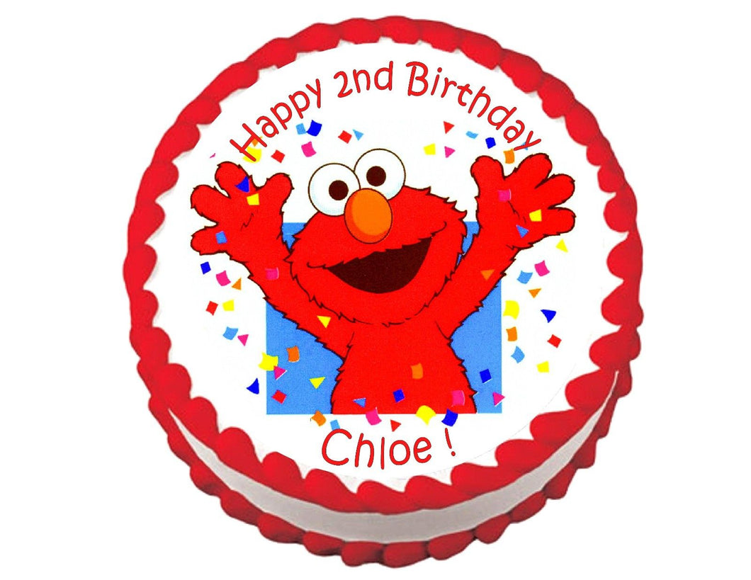 Elmo Sesame Street Round Edible Cake Image Cake Topper - Cakes For Cures