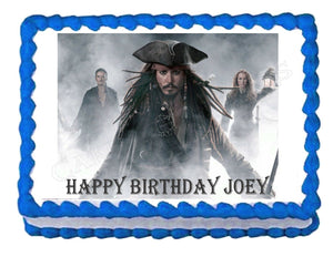 Pirates of the Caribbean Jack Sparrow Edible Cake Image Cake Topper - Cakes For Cures