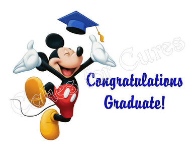 Mickey Mouse Graduation Edible Cake Image Cake Topper - Cakes For Cures