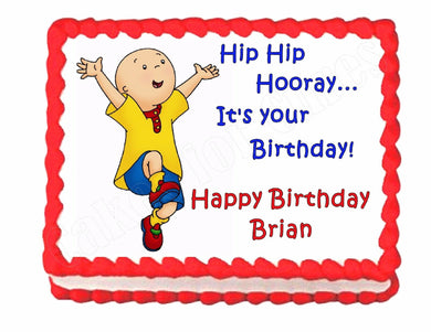 Caillou edible birthday cake image decoration frosting sheet-personalized free! - Cakes For Cures