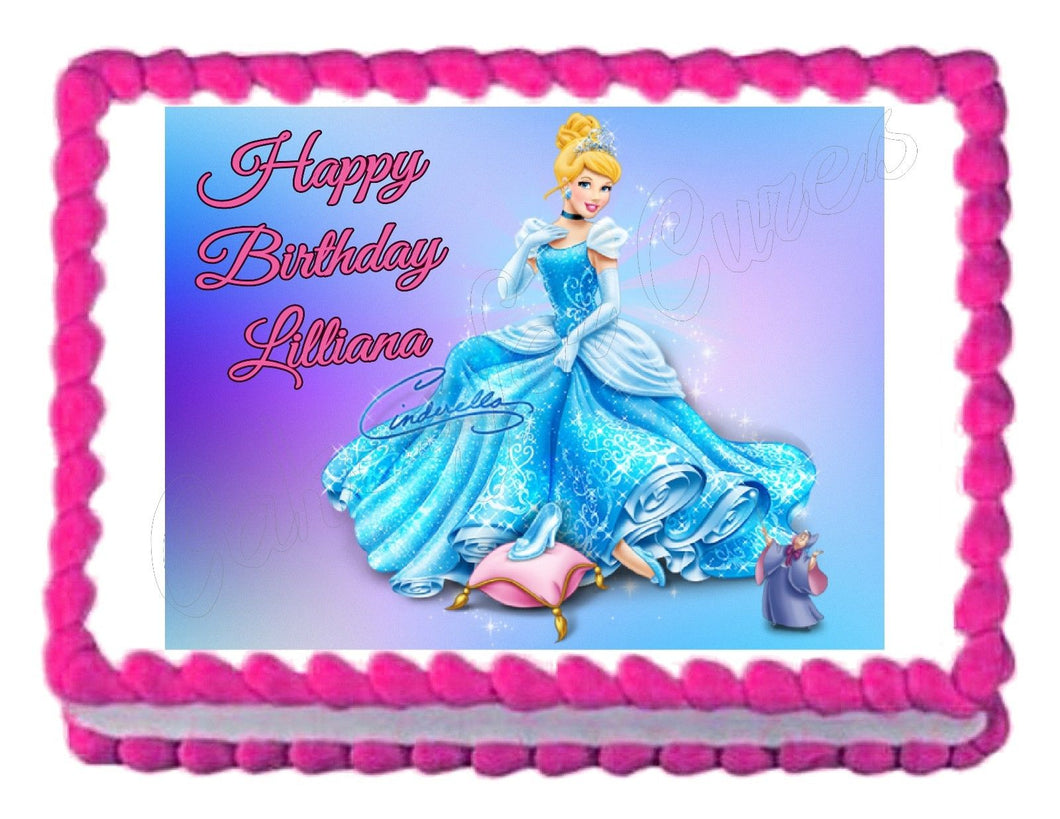 Cinderella Princess Edible Cake Image Cake Topper Decoration - Cakes For Cures