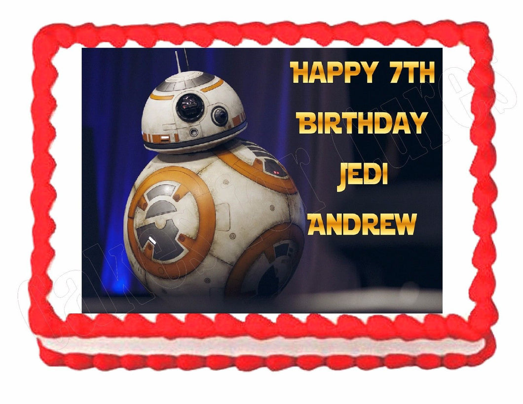 Star Wars The Force Awakens BB-8 Edible Cake Image Cake Topper - Cakes For Cures