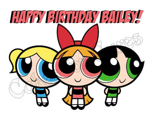 Powerpuff Girls Edible Cake Image Cake Topper - Cakes For Cures