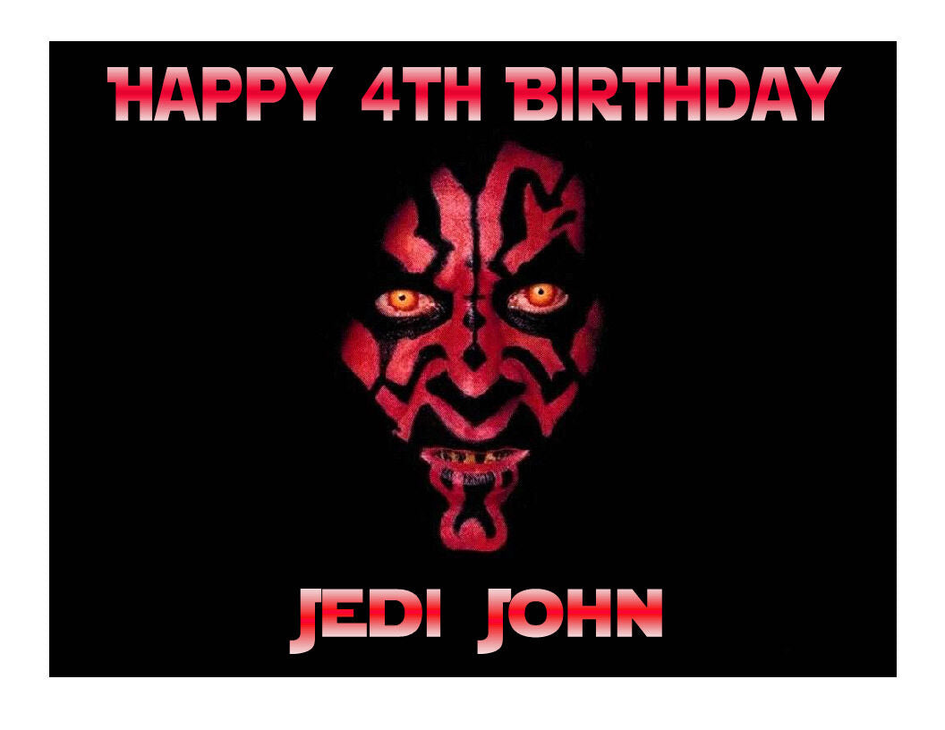 Star Wars Darth Maul Edible Cake Image Cake Topper - Cakes For Cures