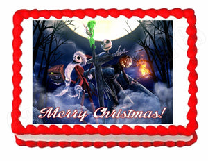 Nightmare Before Christmas Edible Cake Image Cake Topper - Cakes For Cures