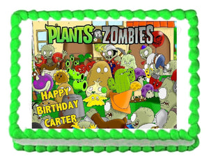Plants Vs. Zombies Edible Cake Image Cake Topper - Cakes For Cures