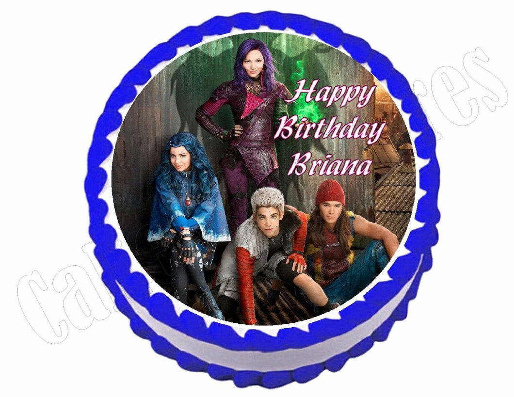 Disney Descendants *ROUND* Edible Cake Image Cake Topper - Cakes For Cures