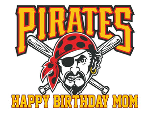 Baseball Pittsburgh Pirates Edible Cake Image Cake Topper - Cakes For Cures